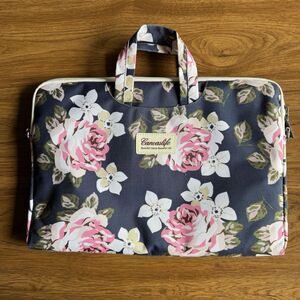 Rose Print Laptop Case Bag for 15", 16"- 17 in with Organizer Pockets, Handles